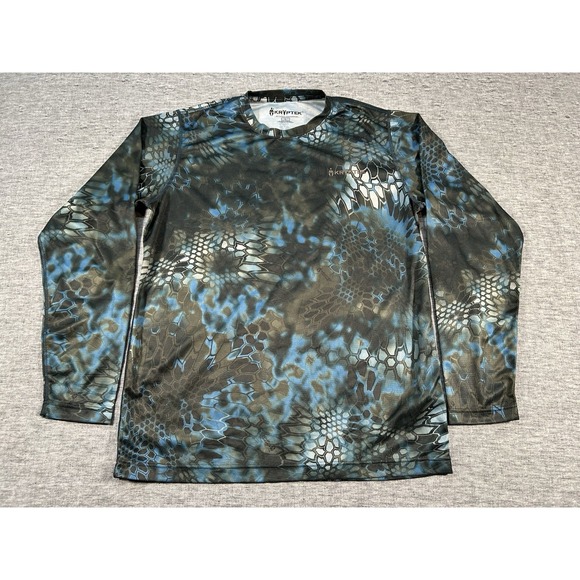 Kryptek Hyperion Shirt Mens Large Neptune Camo Long Sleeve Hunting Performance - Picture 1 of 12